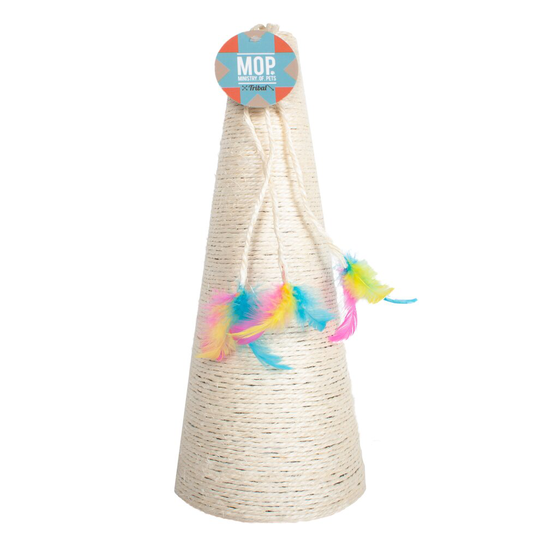 Cat Scratching Post with Natural Sisal - Tee Pee Cat Scratcher