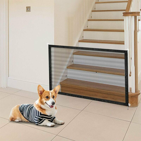 Echoo - Magic Dog Gate 110×72cm, Portable Dog Safety Enclosure, Expandable Dog Barrier, No Drilling Dog Barrier, Pet Barrier, Cat/Dog/Babies
