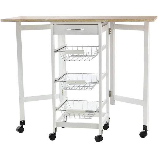 Neomi 97.2 Cm Kitchen Trolley with Locking Wheels