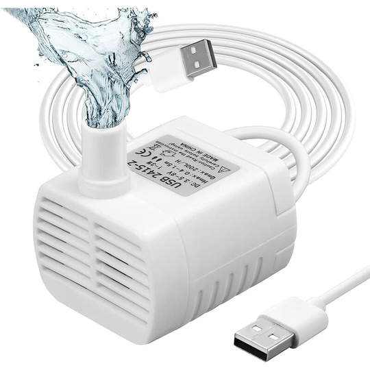 Naxunnn - Mini Submersible Water Pump, Upgraded Ultra-Quiet 3W Fountain Pump, 200L/H usb Cat Water Fountain Pump for Aquarium, Statuary and