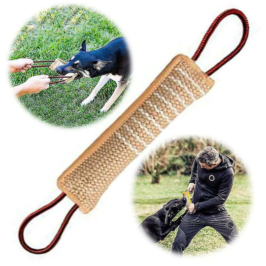 Dog Training Bite Pillow Jute Bite Toy Dog Tug Toy Durable Dog Bite Sleeve Stick Training Equipment For Puppy To Large Dogs Interactive Play