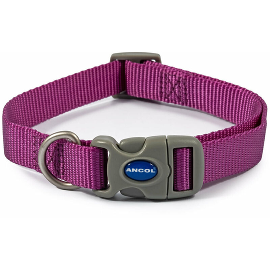 Viva Adjustable Dog Collar (45cm - 75cm) (Purple) - Purple - Ancol