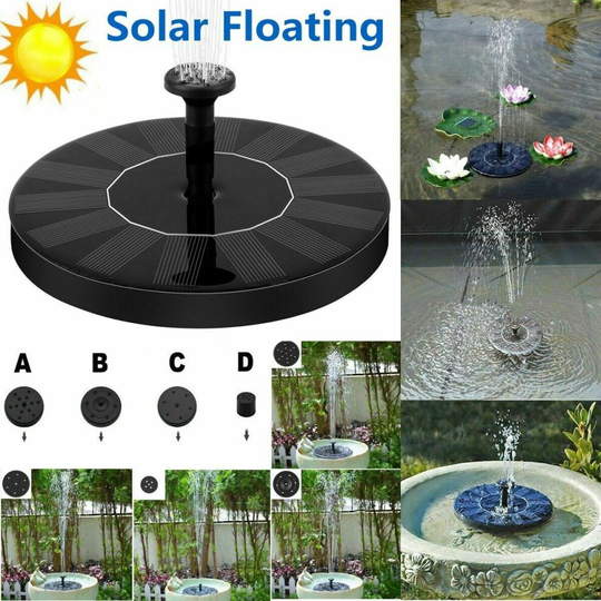 Solar Powered Fountain Water Pumps Floating Garden Pond Pool Fish Bird Bath UK