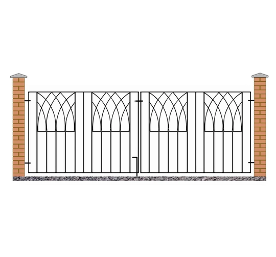 Guero Modern Driveway Metal Garden Gate