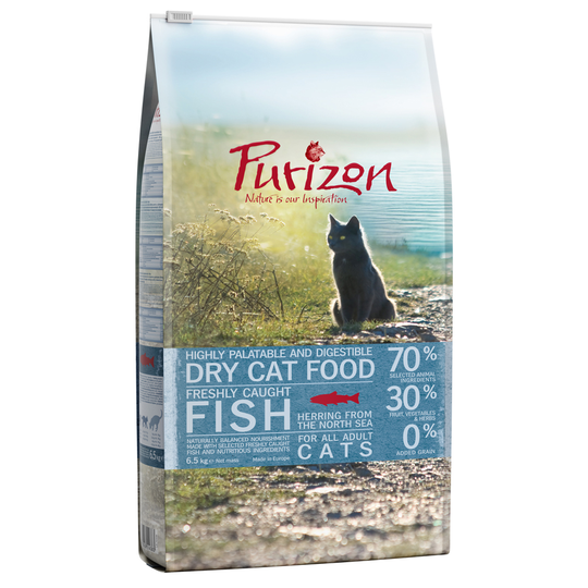 Purizon Grain-Free Dry Cat Food Economy Pack - Adult Fish (2 x 6.5kg)