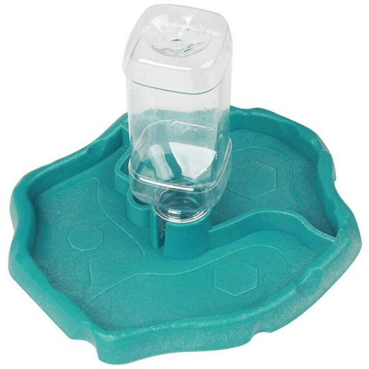 Automatic Reptile Water Dispenser, Small Animal Drinking Fountains, Reptile Box Supplies for Tortoise Lizard Tortoise Gecko Chameleon (Blue)