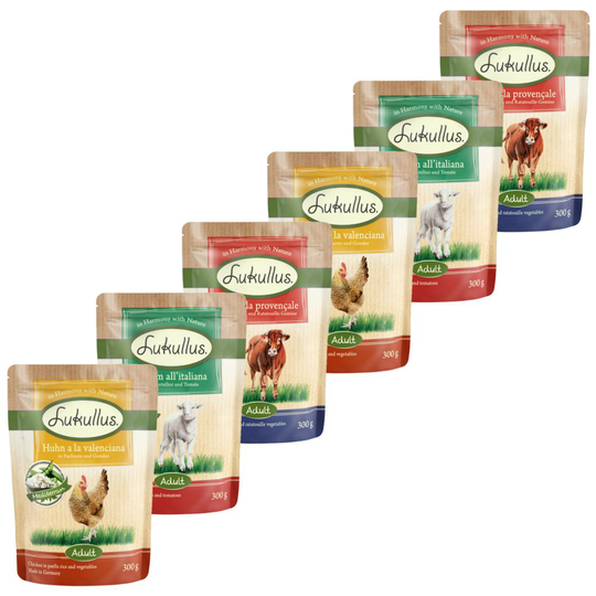 Lukullus Pouches Saver Pack 24 x 300g - Mediterranean Mixed