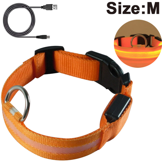 Led dog collar Rechargeable luminous dog collar m