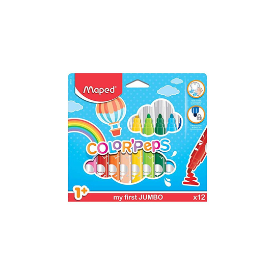 Maped Color'Peps My First Jumbo Colouring Pens (Age 1+) - Multicolor