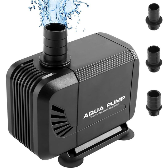 Femor - Water pump submersible pump 3000L/H, 220 ~ 240V submersible pump amphibious pond pump, water pump aquarium quiet, pond pump with filter, head