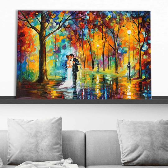 Rainy Wedding by Leonid Afremov - Wrapped Canvas Painting Print