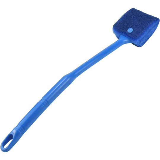 Fish Tank Cleaning Sponge Brush Reusable Fish Tank Cleaner Double Sided Fish Tank Cleaner Brush Aquarium Algae Scraper with Plastic Non-Slip Handle