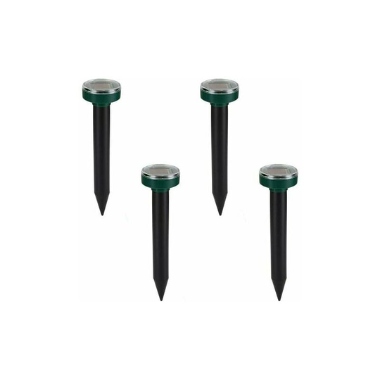 Echoo - Solar Mole Repellent 4pcs Ultrasonic Mole Repeller Smart Solar Mole Hunting Combine Waterproof and Acoustic Solar Charger for Outdoor Garden