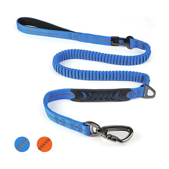 Perle Rare - Elastic Dog Leash with Safety Belt Buckle, Anti-Pull Dog Leash with Soft Padded Handle, Adjustable Dog Leash for Large Medium and Small