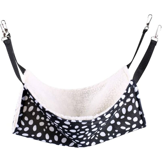 Hammock for Cat Ferret Rat Rabbit Small Dog or Any Other Small Pet Kitten Cage (L:35 * 53cm, Black
