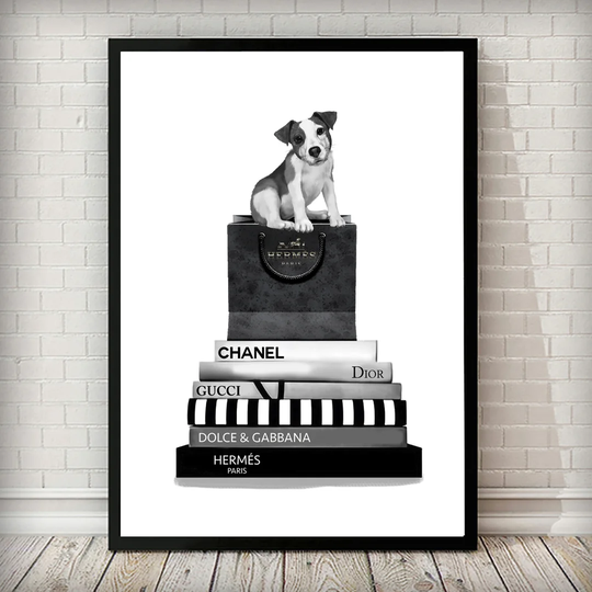 'Jack Russel Puppy' Framed Graphic Art