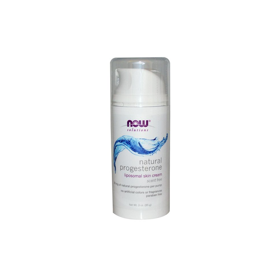 Now Foods, Natural Progesterone, Liposomal Skin Cream, Unscented, 3 oz (85 g)
