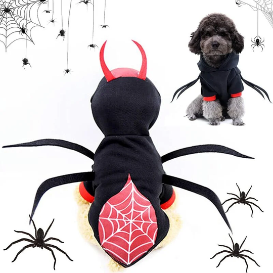 Mezheng - Pet Halloween Costume, Dog Hooded Coat, Pet Dog Costume, Pet Dog Halloween Spider Costume, For Dog Cat Halloween Dress Up (Spider, xl)