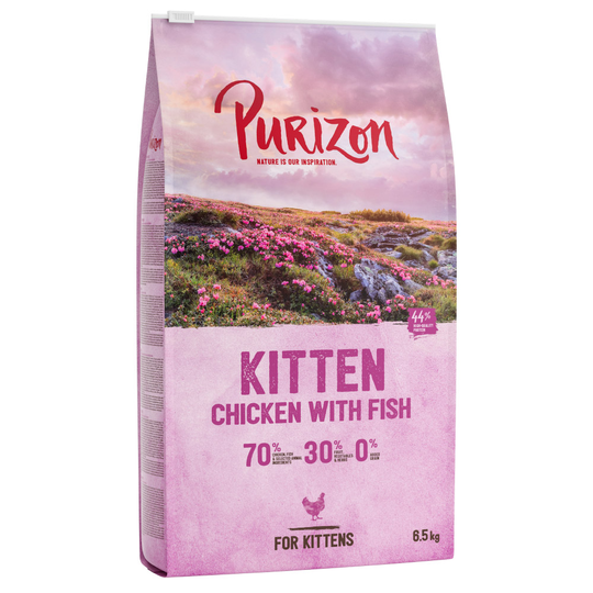 Purizon Grain-Free Dry Cat Food Economy Pack - Kitten Chicken & Fish (2 x 6.5kg)