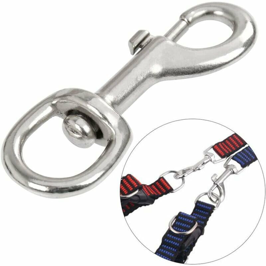 Joorrt - Set of 2 swivel carabiners, swivel hook for dog necklace, horse-shaped iron alloy carabiner for leash in rope keychain