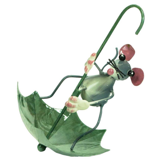 (Mouse) Mix & Match Animal Garden Hanging Metal Umbrella Bird Seed Feeder Outdoor Gift
