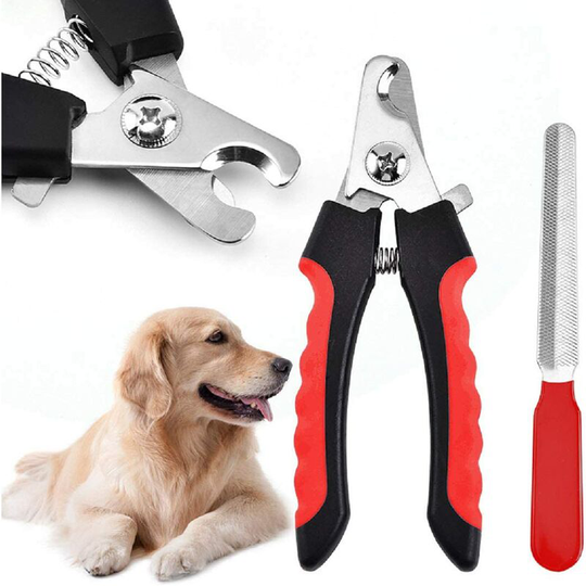 Nail Clippers for Dogs and Cats Cutting Nail Pliers with Nail File - for Nail Care for Small, Medium Dogs, Cats, Rabbits, Guinea Pigs (Red)