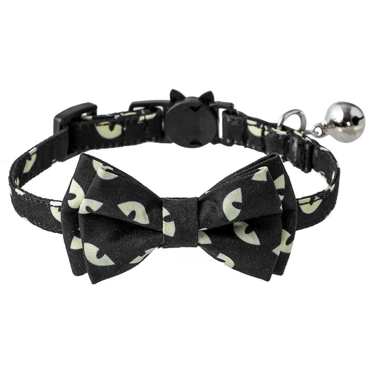 1 Pack Cat Collars, Pet Clothing Accessories, Adjustable Kitten Safety Collars with Bells and Bow Ties (28cm)