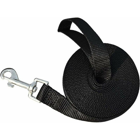 Deckon - 5m/ 10m/ 15m Dog Training Leash Black Dog Leash, Dog Training Leash, Long Leash for Small and Large Dogs