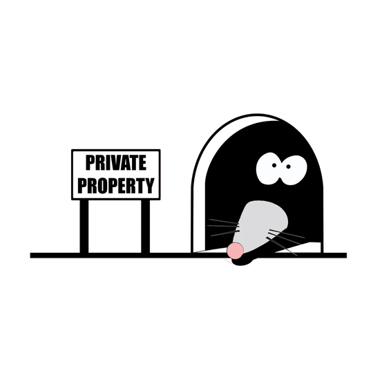 Mouse Hole Private Property Wall Sticker