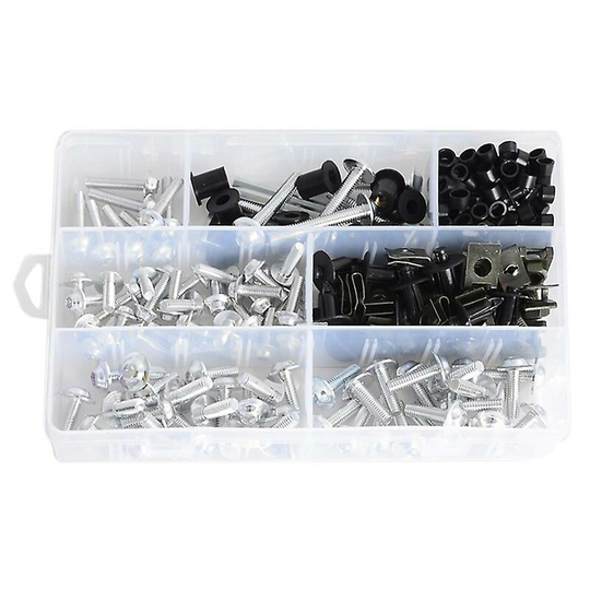 Practical 251 Pcs Motorcycle Fairing Bolts Kit Bodywork Fastener Clip Screws Nut Silver Thsinde