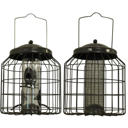 Selections - Heavy Duty Squirrel Proof Hanging Bird Seed and Nut Feeder (Set of 2)