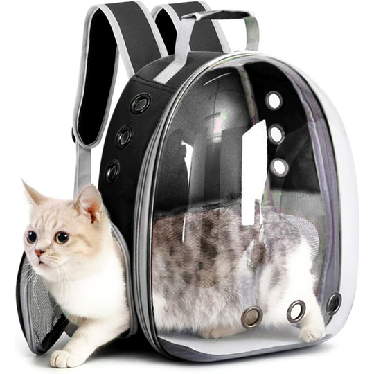 Modou - Cat and Dog Backpack: Portable Pet Travel Bags Transparent Breathable Space Capsule - Kitten and Puppy Carrier Bags - Pet Cage Bag for