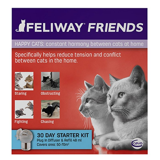 Feliway - Friends Cat Pheromone Liquid 30 Day Starter Kit With Diffuser (uk Plug) (48 ml) (May Vary) - May Vary