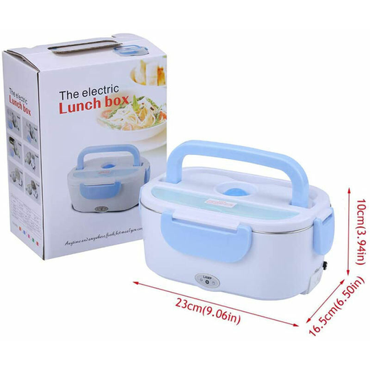 Benobby Kids - Electric Lunch Box For Food - Portable Food Warmer for Car & Home Leak Proof Food Warmer - 304 Stainless Steel Container - Fork Spoon