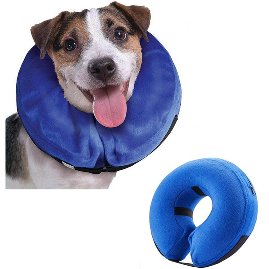 Emwel Pet Inflatable Collar for Large Dogs, Comfy Pet Collar Cone for Revecovery, Inflatable Basic Dog Collars, L