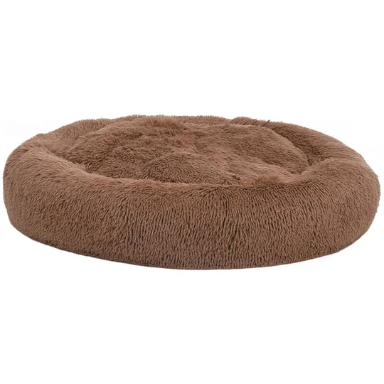 Washable Dog & Cat Cushion Brown 70x70x15 cm Plush Vidaxl Brown