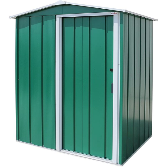 5 x 4 Value Apex Metal Shed - Green (1.62m x 1.22m)