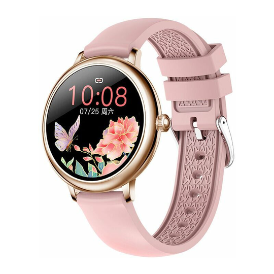 Thsinde - Waterproof sports smartwatch, heart rate monitor and blood oxygen, calorie pedometer, fitness watch for android iphone silver pink