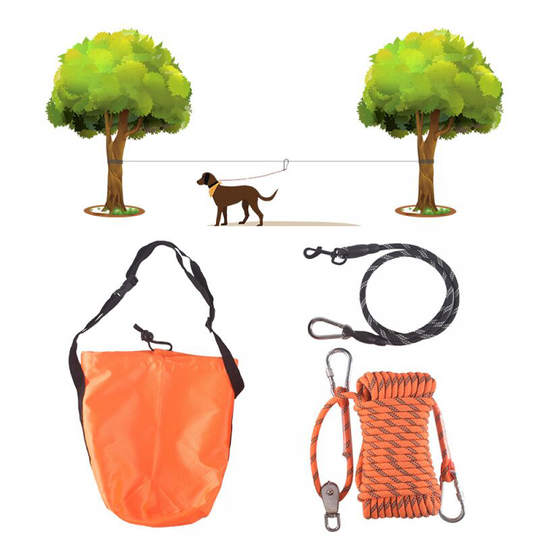 Orange Reflective Nylon Tow Rope Dog Leash 1.5m