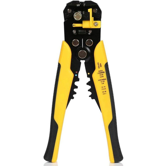 Denuotop - Wire Stripper, Automatic Wire Stripper Crimping Pliers, with Precision Adjustment awg Cables 22-10 (0.2~6.0mm2), Automatic Pliers with