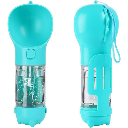 Soekavia - 300ml Portable Dog Water Bottle, Portable Travel Bottle Dog and Cat Pet Travel Water Drink Bottle, Convenient Collection Design, Blue