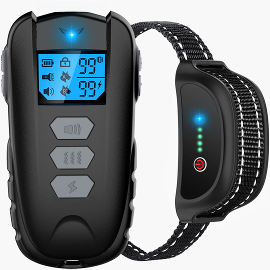 Readcly - Rechargeable Dog Training Collar, 100% Water Resistant with Safety Lock. Sound, Vibration, Backlit lcd Display and Range Up to 600 m Modes.