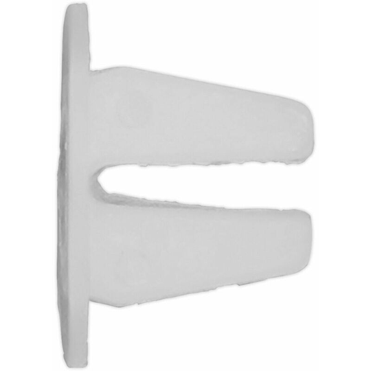 20 pack White Captive Nut Trim Clip - 16mm x 12mm - Universal Vehicle Fitting