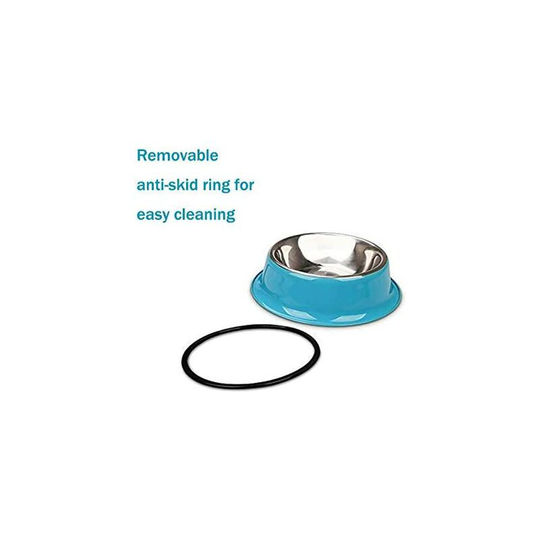 Dog Bowls,Stainless Steel Puppy Bowls,Non-Slip Puppy Feeding Bowls Cat Bowl,Small Pet Food Bowls and Water Bowls,Pack of 2