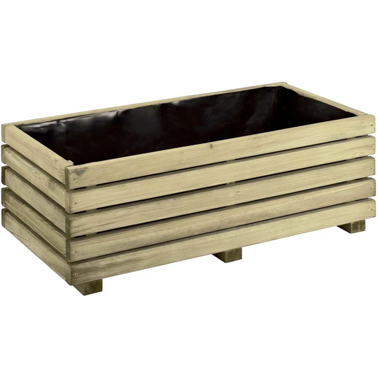 Planter In Autoclave Treated Pine With Protective Film Kub 80 Cm