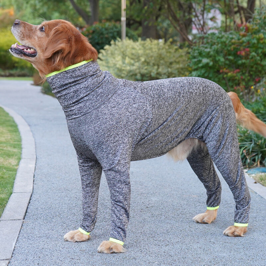 Golden fur Labrador large dog clothes, all inclusive elbow protector, dog four legged clothes, winter pet clothes, 45 * 55 * 50cm