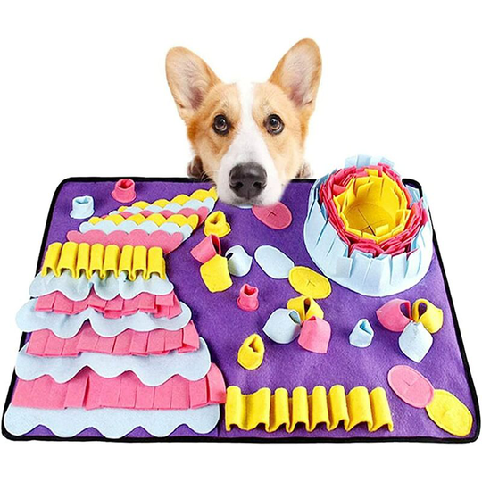 Dog Snuff Mat, Snuff Feeding Mat, Durable Pet Training Mat, Interactive Sniffing Dog Toys for Pet Training (purple)
