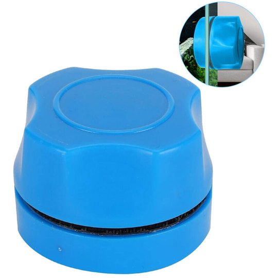Algae Scrapers Aquarium Glass Cleaner Magnetic Brush Suitable for Small Fish Tank, blue
