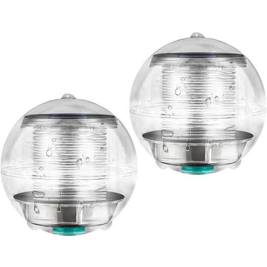 Swimming Pool Light, 2 PCS 7 Colors Changing Solar Floating Pond Light, Waterproof Solar Powered Hanging Ball Light for Aquarium Bathtub Pond Garden