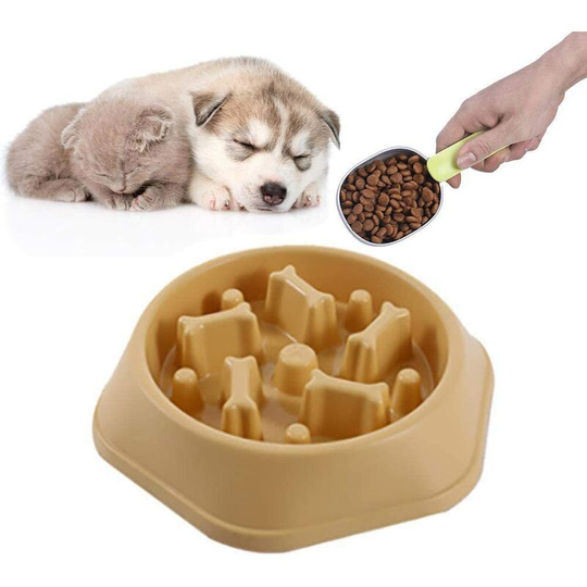 Cat Food Bowl, Interactive Dog Slow Feeding Bowl, Dog Bowl Designed for Slow Digestion
